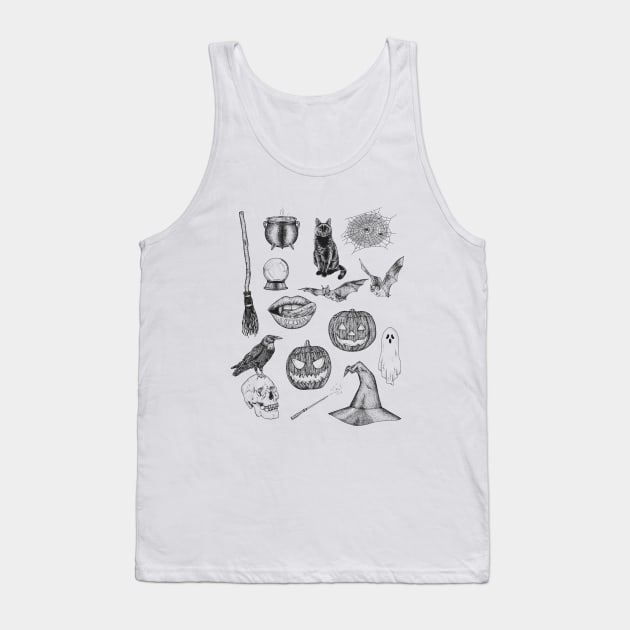 This is Halloween Tank Top by Elizabeth Weglein Art